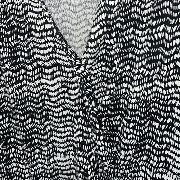 Apt. 9 Black and White Patterned Midi Dress Size Large - Picture 5 of 7